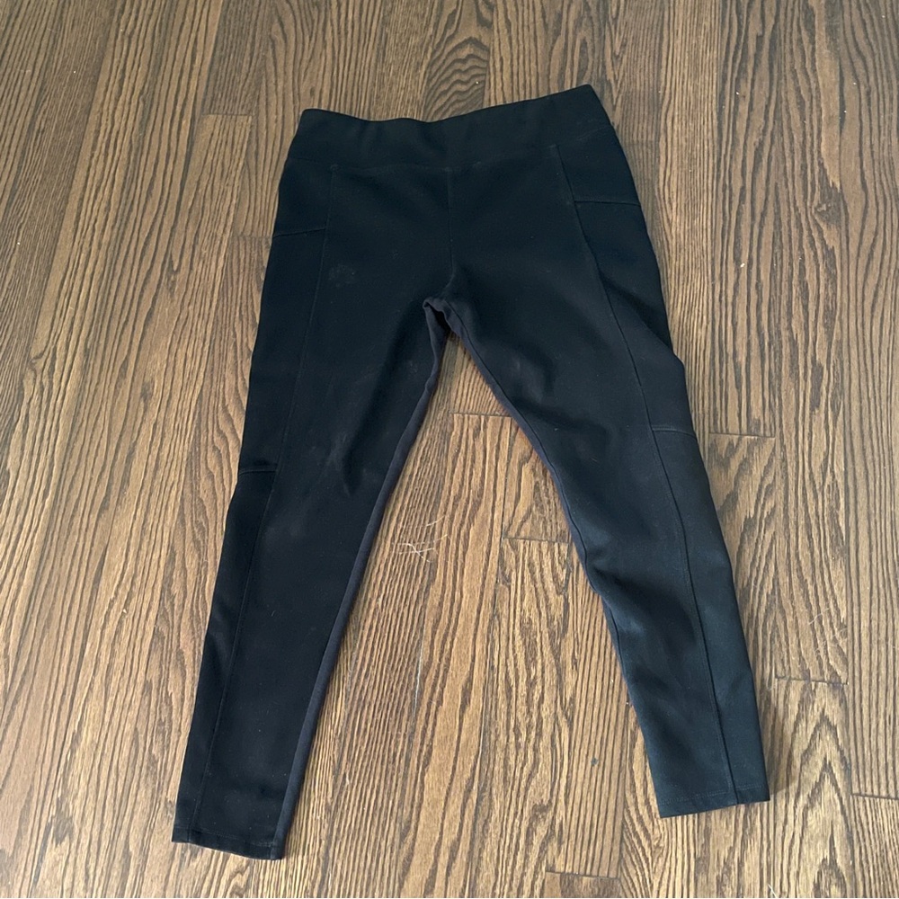 Suede black leggings large